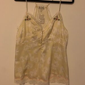 Free People Yellow Floral Camisole